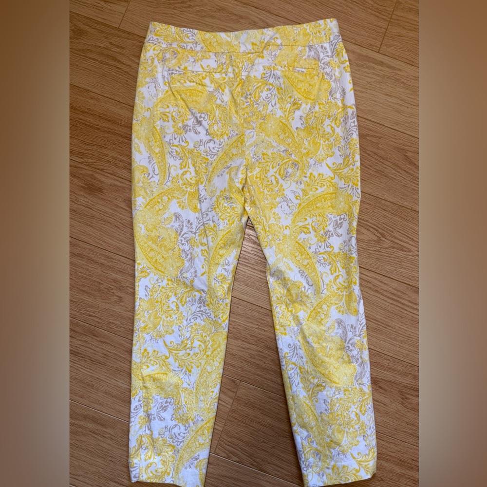 Chico's so slimming Brigitte 360 Coastal Paisley Pineapple ankle sz 2 12 - Picture 9 of 9